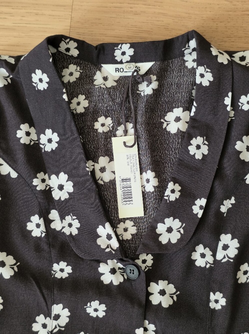 Rolla's Folk Susie Black Floral Button-Front Mini Dress Size M - Picture 11 of 16